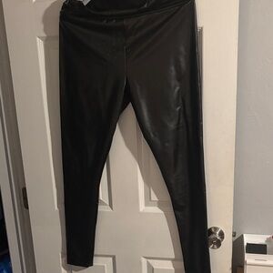 Black Faux Leather Leggings